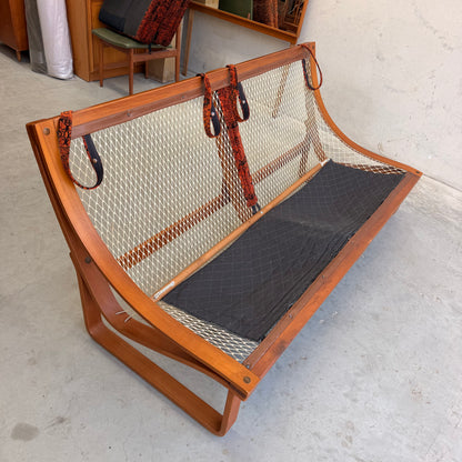 Vintage Tessa T4 Three-Seater Lounge – Burnt Orange Velvet