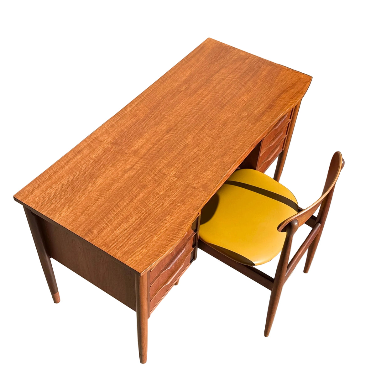 Danish Mid Century Modern Teak Desk by Easing Møbelfabrik