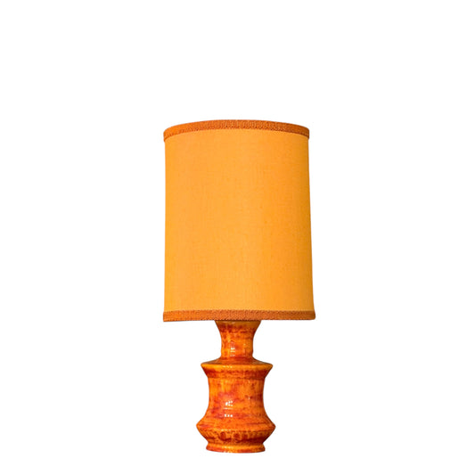 Vintage Mid-Century Ceramic Table Lamp – Stunning Urn-Shaped Orange Glaze, 1960s/70s