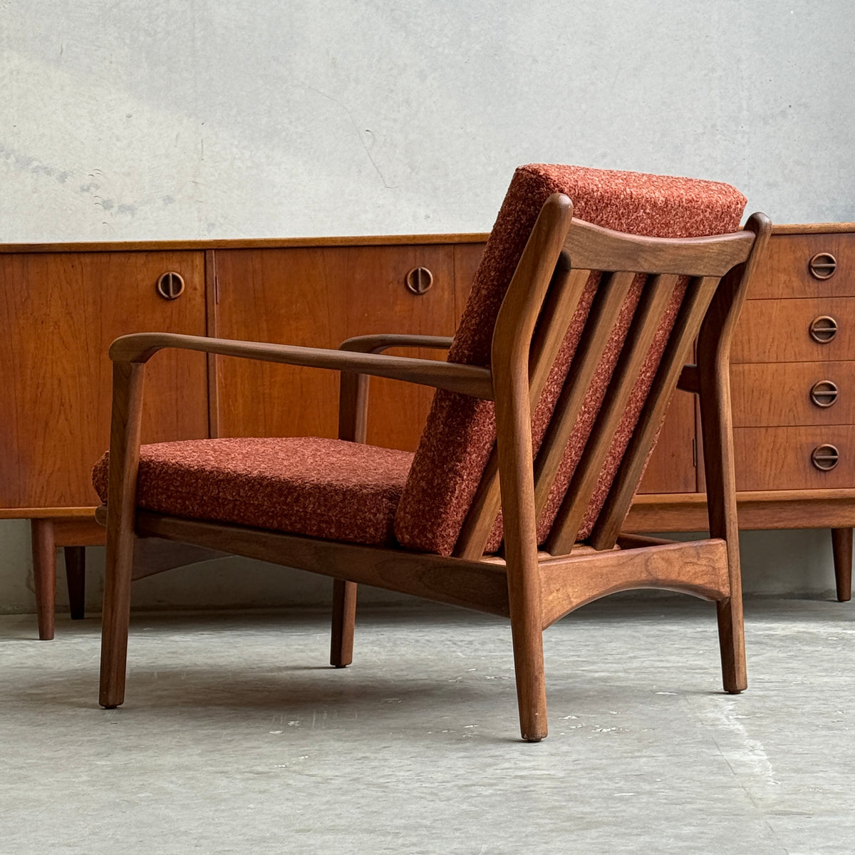 1960S TOOTHILL SOLID AFROMOSIA / TEAK WENTWORTH ARMCHAIR