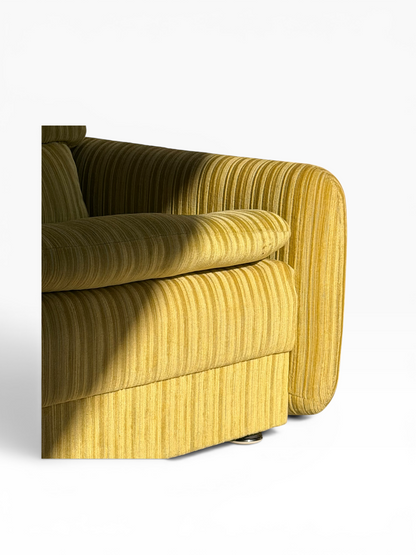 Tessa T7 Armchair Electric Chartreuse Ribbed Velvet (Revive)