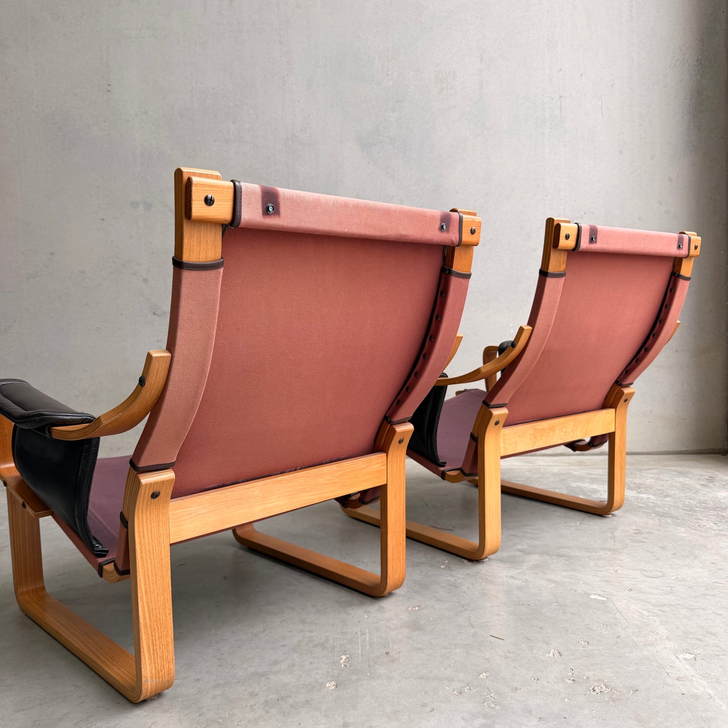 Pair of Tessa Austin Chocolate Brown Leather Armchairs (Revive)