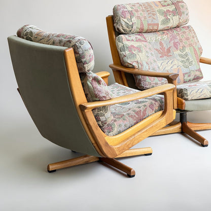 Vintage Mid Century Tessa T21 Swivel Chairs Pair (Refine)