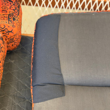 Vintage Tessa T4 Three-Seater Lounge – Burnt Orange Velvet