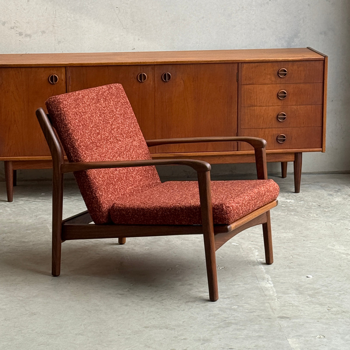 1960S TOOTHILL SOLID AFROMOSIA / TEAK WENTWORTH ARMCHAIR