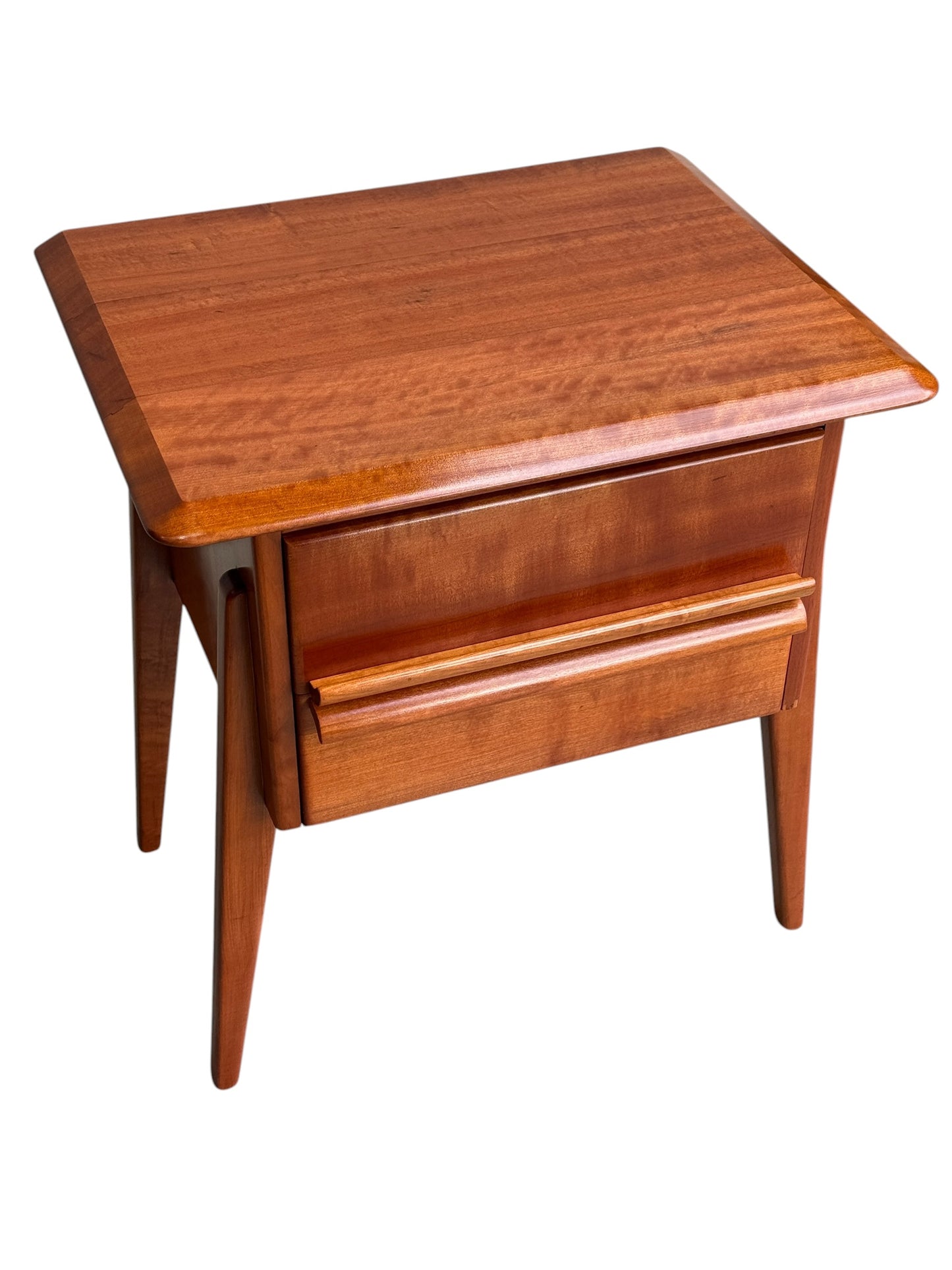 Pair of Myer Heritage Pasadena Bedside tables, 1950s, Solid Tasmanian Myrtle (Rediscover)