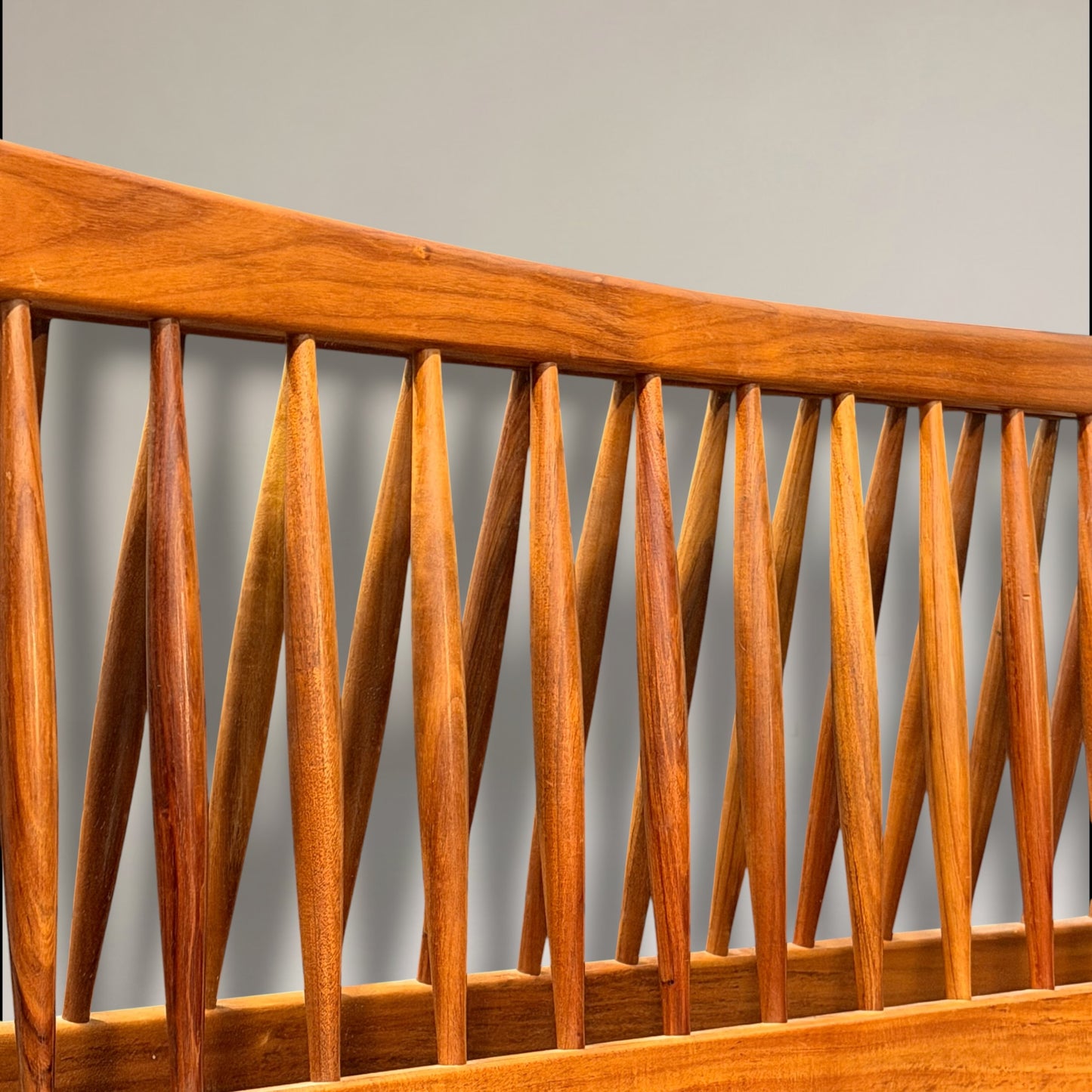 1960s Parker Nordic Double Bedhead in Solid Teak