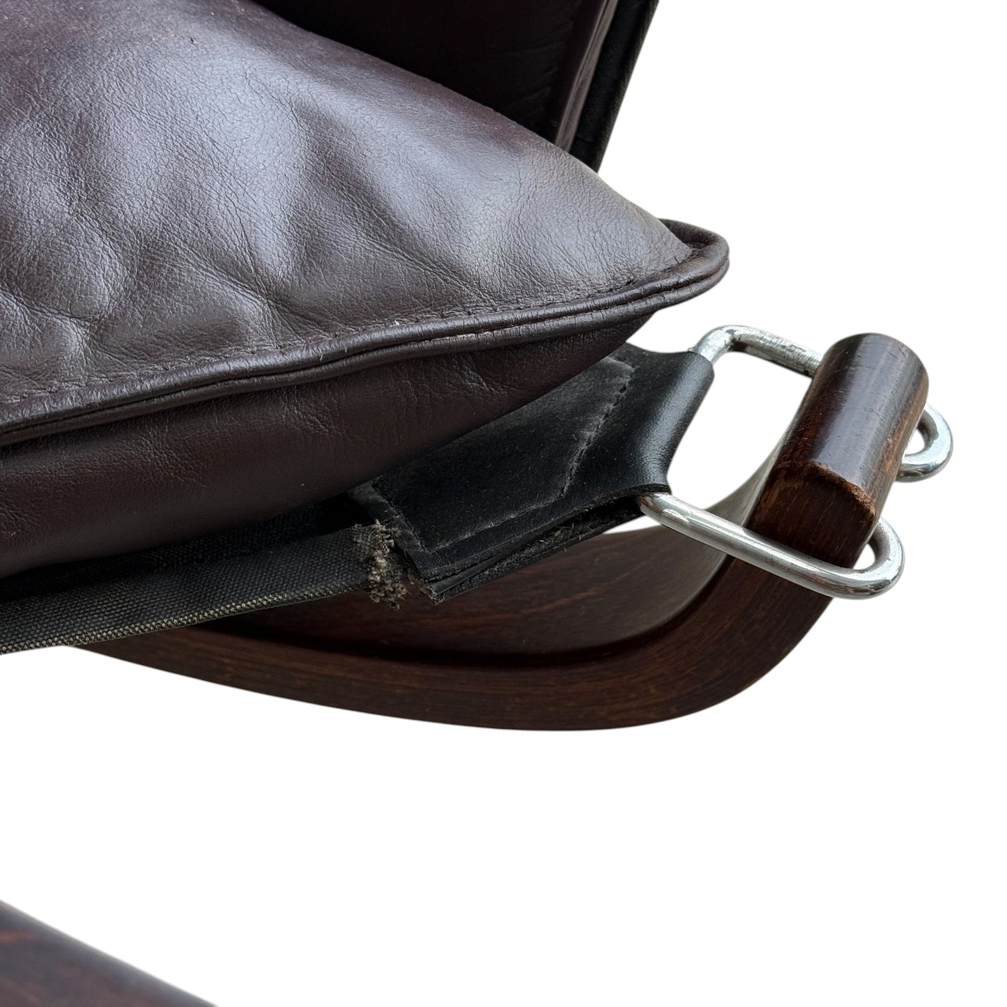 Sigurd Resell Falcon Chair for Vatne Møbler, 1970s, 
Mid Century Highback Sling Chair - Quality Vintage Leather