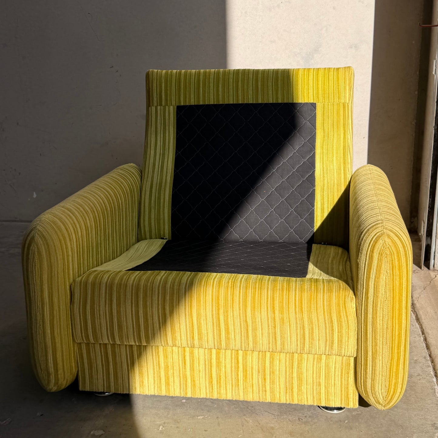 Tessa T7 Armchair Electric Chartreuse Ribbed Velvet (Revive)