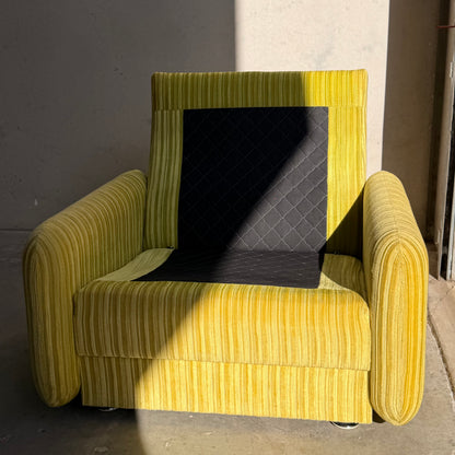 Tessa T7 Armchair Electric Chartreuse Ribbed Velvet (Revive)