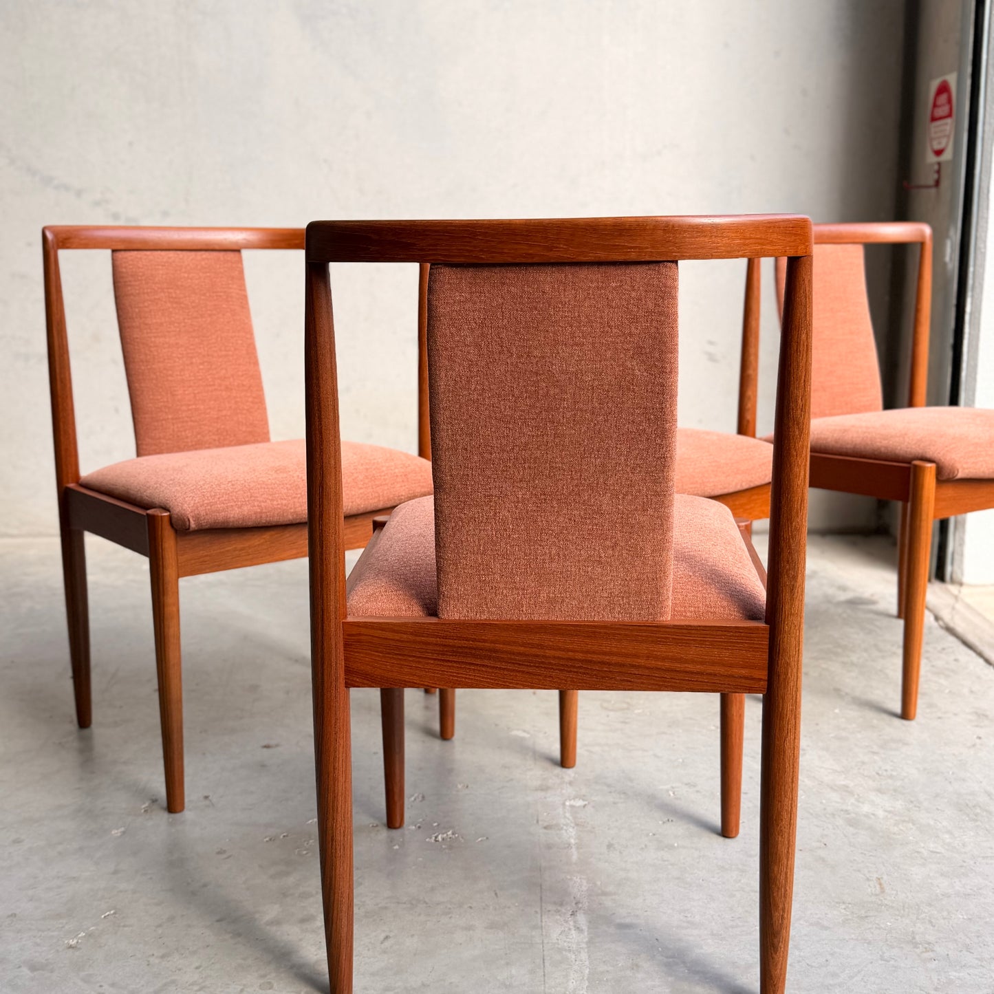 Fully Restored Parker T-Back Number 88 Dining Chairs Set of 4 - Terracotta (Rediscover)