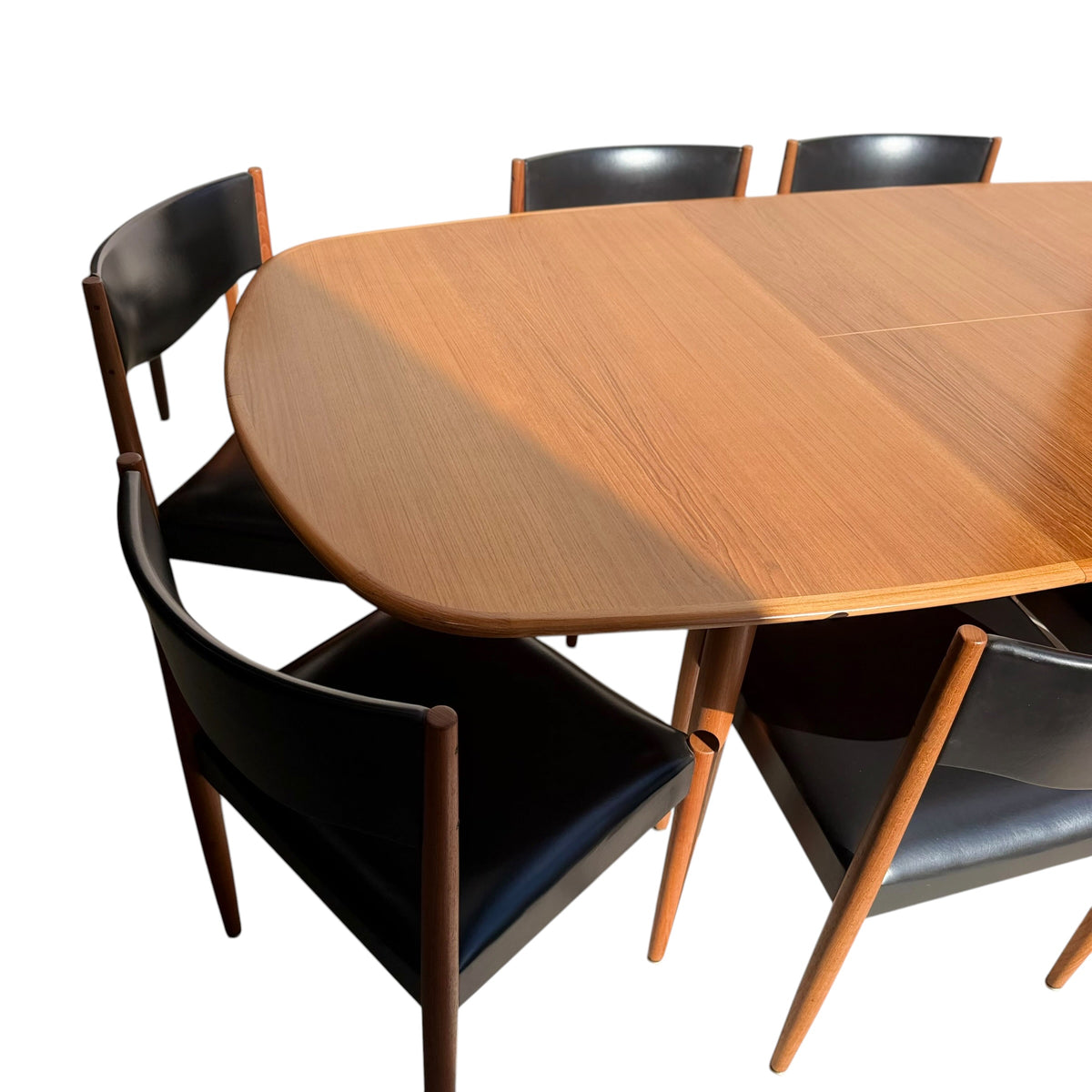 Relocation Clearance: Parker Number 62 Dining Chairs – Original Black Vinyl - Set of 8 (Chairs Only)