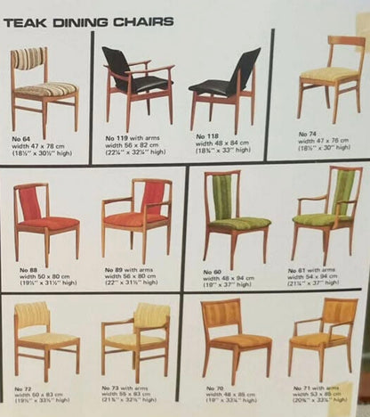Pre-Order: Set of 6 Rare Mid-Century Parker number 74 Dining Chairs