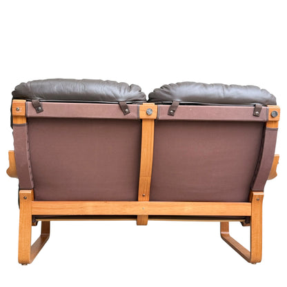 2 Seater Tessa Austin Chocolate Brown Leather Sofa (Revive)