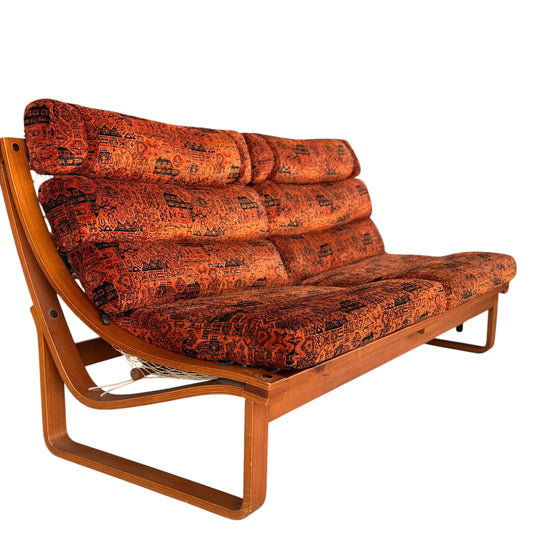 Vintage Tessa T4 Three-Seater Lounge – Burnt Orange Velvet