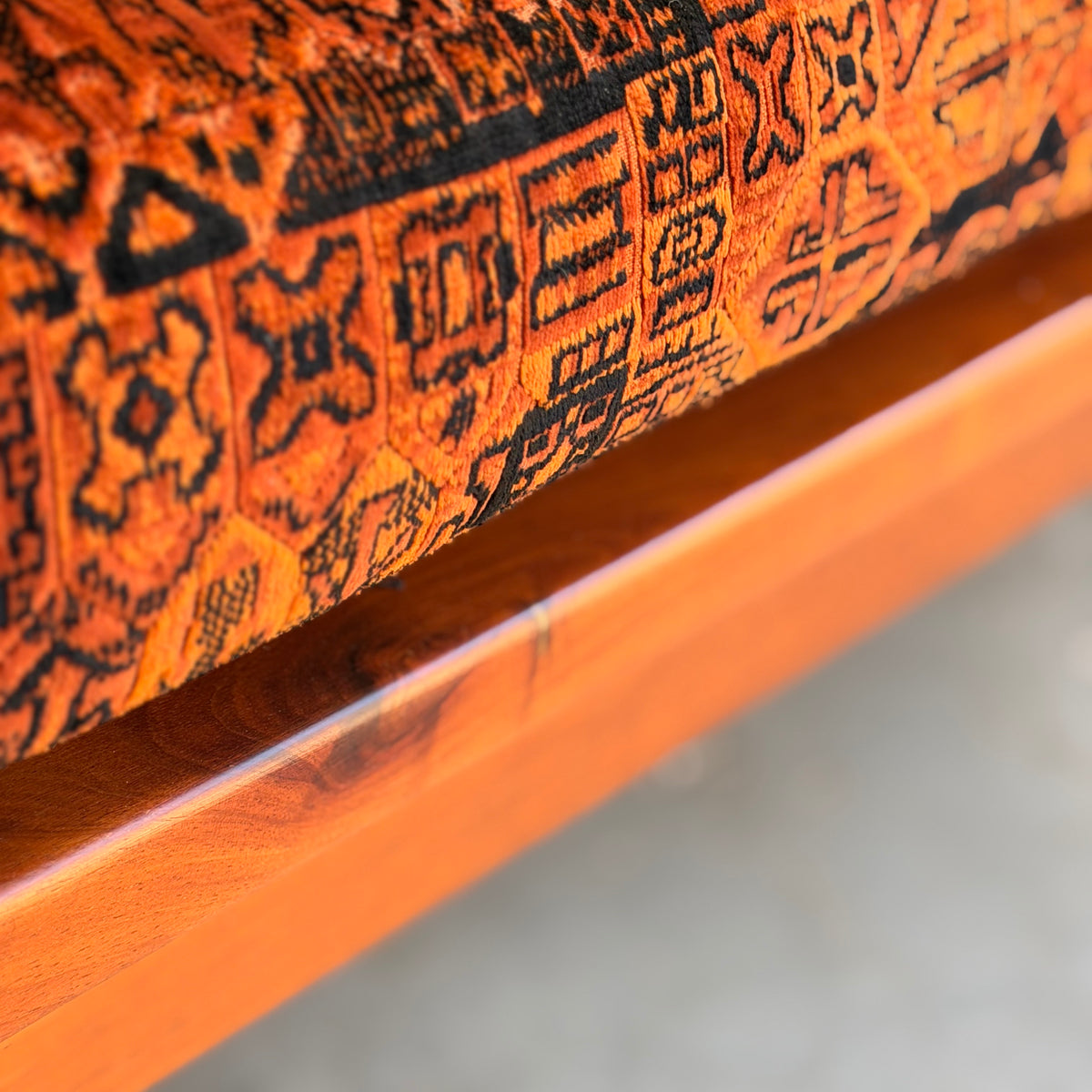 Vintage Tessa T4 Three-Seater Lounge – Burnt Orange Velvet