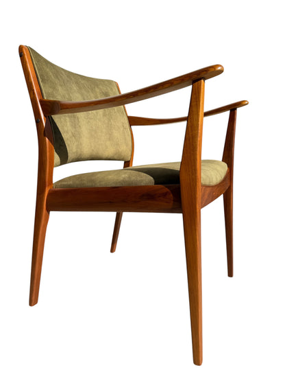 TH Brown Blackwood Carver Armchair – Fully Restored