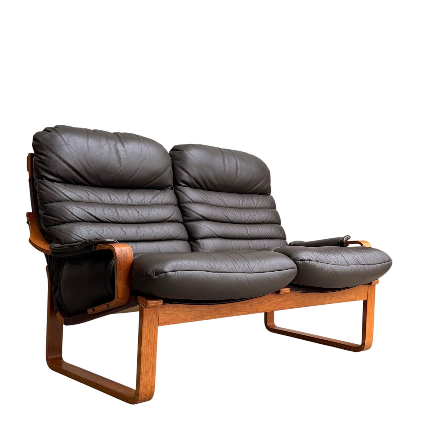 2 Seater Tessa Austin Chocolate Brown Leather Sofa (Revive)