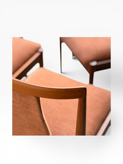 Fully Restored Parker T-Back Number 88 Dining Chairs Set of 4 - Terracotta (Rediscover)