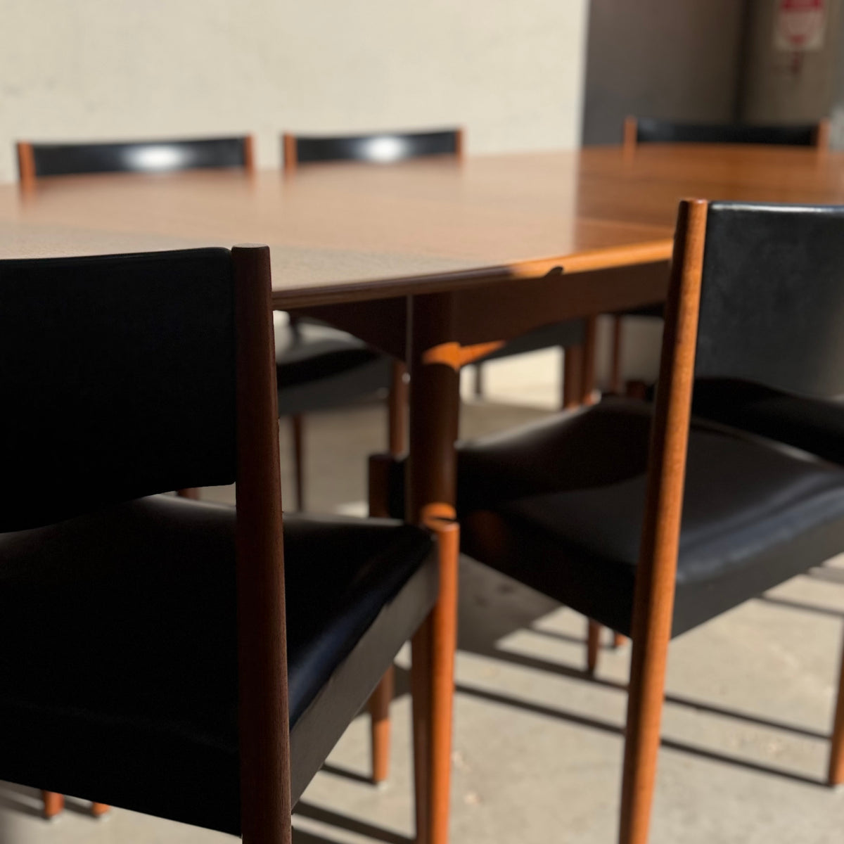 Relocation Clearance: Parker Number 62 Dining Chairs – Original Black Vinyl - Set of 8 (Chairs Only)