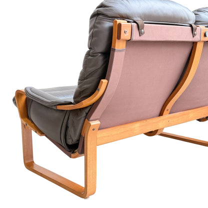 2 Seater Tessa Austin Chocolate Brown Leather Sofa (Revive)