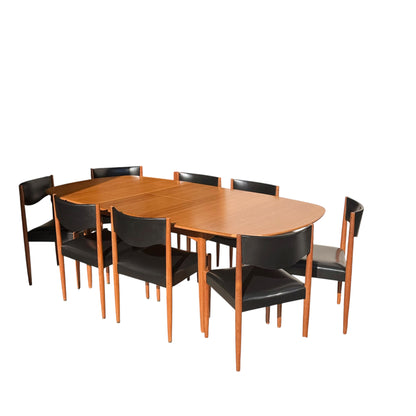 Relocation Clearance: Parker Number 62 Dining Chairs – Original Black Vinyl - Set of 8 (Chairs Only)