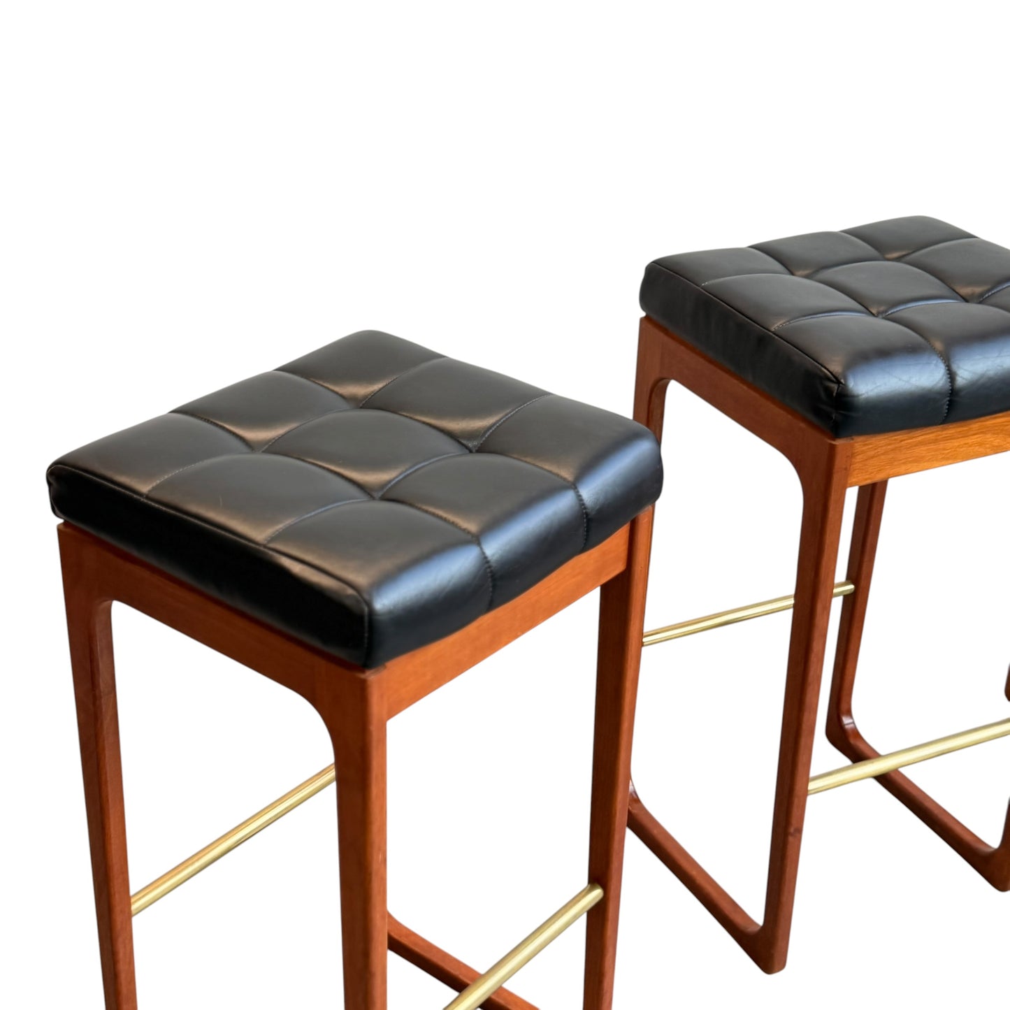 Mid Century Australian 1960s Barstools by Gerald Easden Set of 3 in Black - Bar Height Variant (Revive)