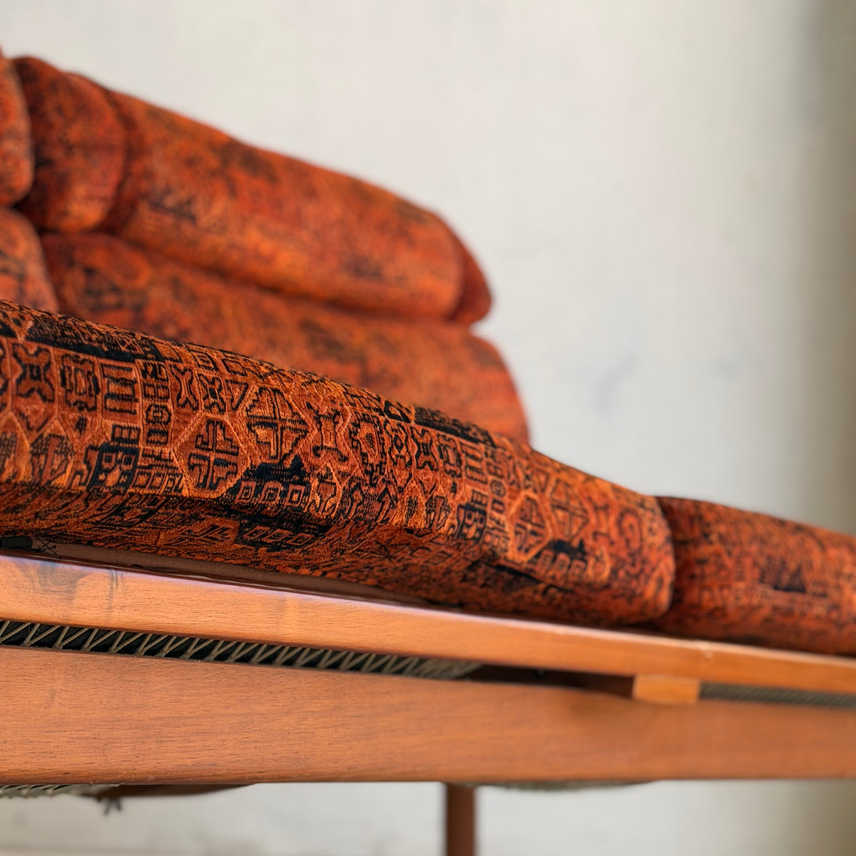 Vintage Tessa T4 Three-Seater Lounge – Burnt Orange Velvet
