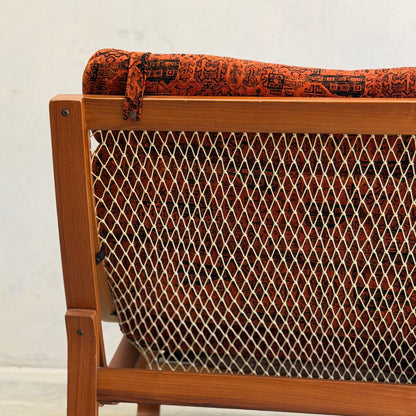 Vintage Tessa T4 Three-Seater Lounge – Burnt Orange Velvet