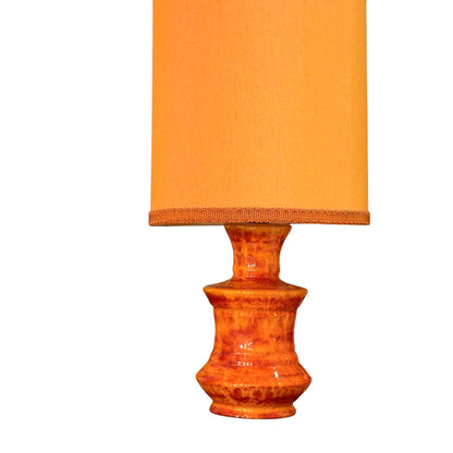 Vintage Mid-Century Ceramic Table Lamp – Stunning Urn-Shaped Orange Glaze, 1960s/70s