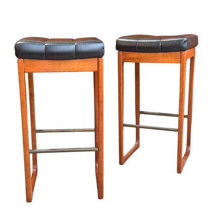 Vintage Pair of Gerald Easden Bar Stools Tasmanian Blackwood (Revive)