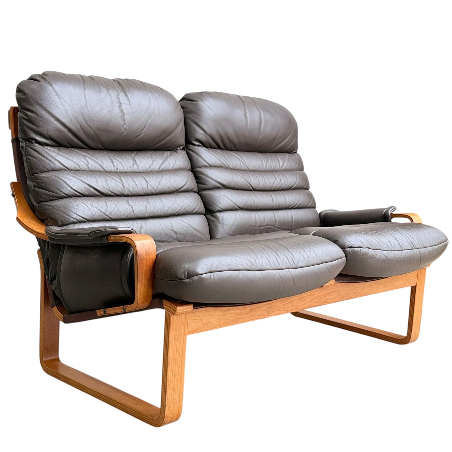 2 Seater Tessa Austin Chocolate Brown Leather Sofa (Revive)