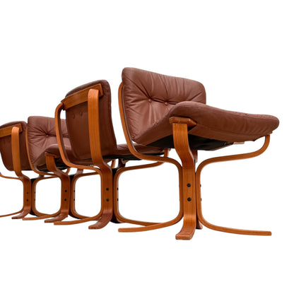 Rare Set of 4 Vintage Joe Rufenacht Lounge Chairs – Howe Leather