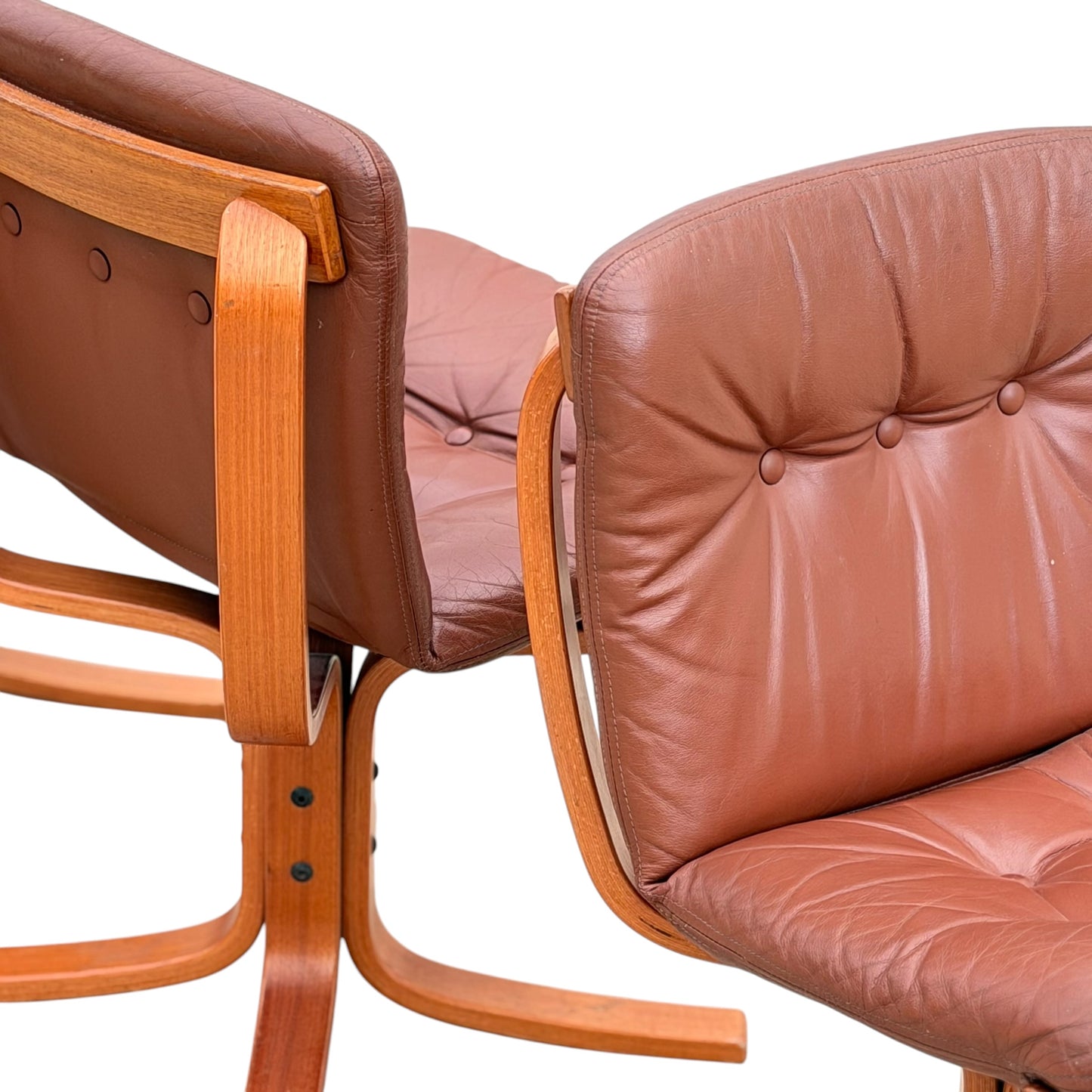 Rare Set of 4 Vintage Joe Rufenacht Lounge Chairs – Howe Leather
