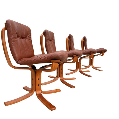 Rare Set of 4 Vintage Joe Rufenacht Lounge Chairs – Howe Leather