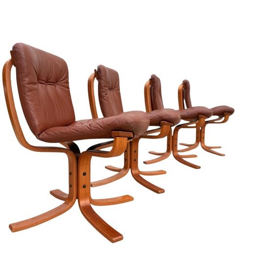 Rare Set of 4 Vintage Joe Rufenacht Lounge Chairs – Howe Leather