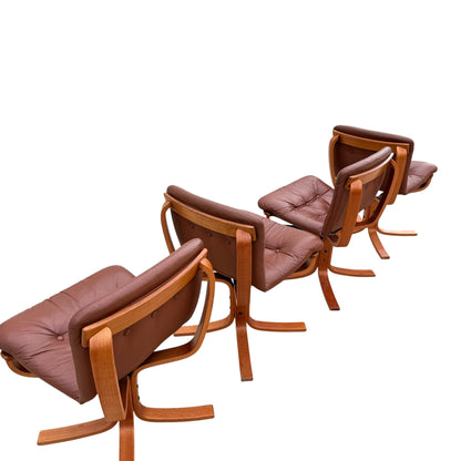Rare Set of 4 Vintage Joe Rufenacht Lounge Chairs – Howe Leather