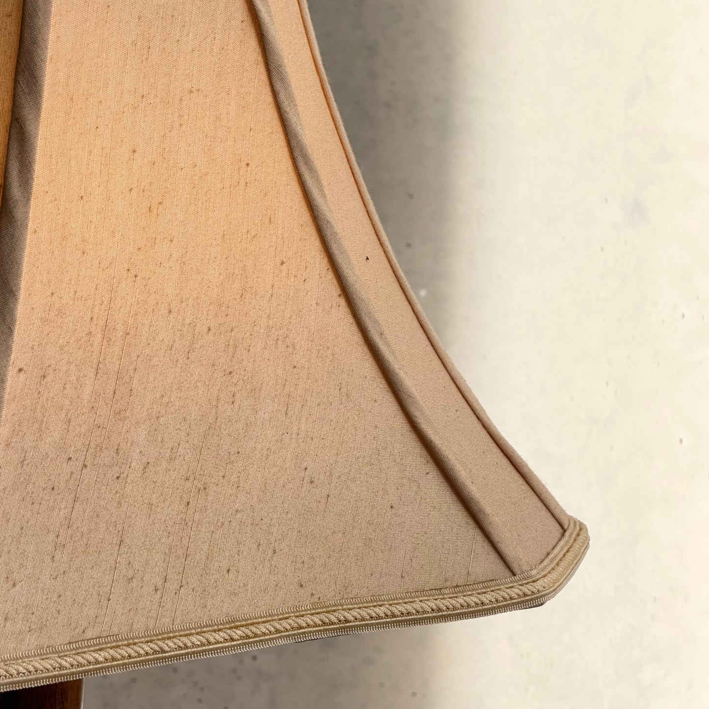 Mid Century Modern Parquetry Table Lamp – Sculptural Turned Wood Base Parkman Woodware