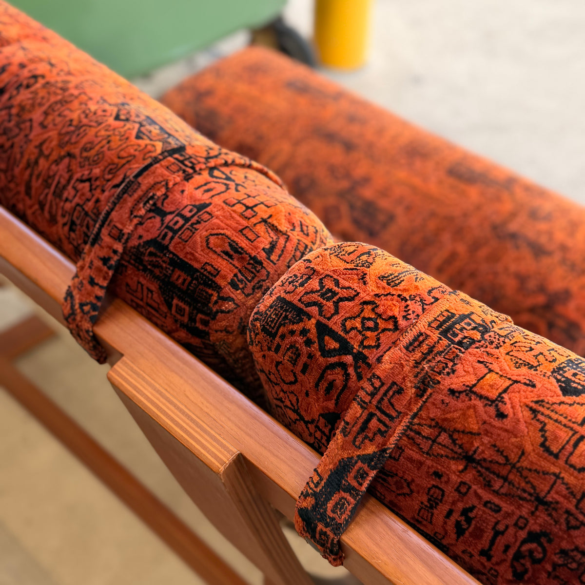 Vintage Tessa T4 Three-Seater Lounge – Burnt Orange Velvet
