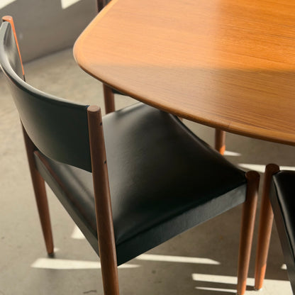 Relocation Clearance: Parker Number 62 Dining Chairs – Original Black Vinyl - Set of 8 (Chairs Only)