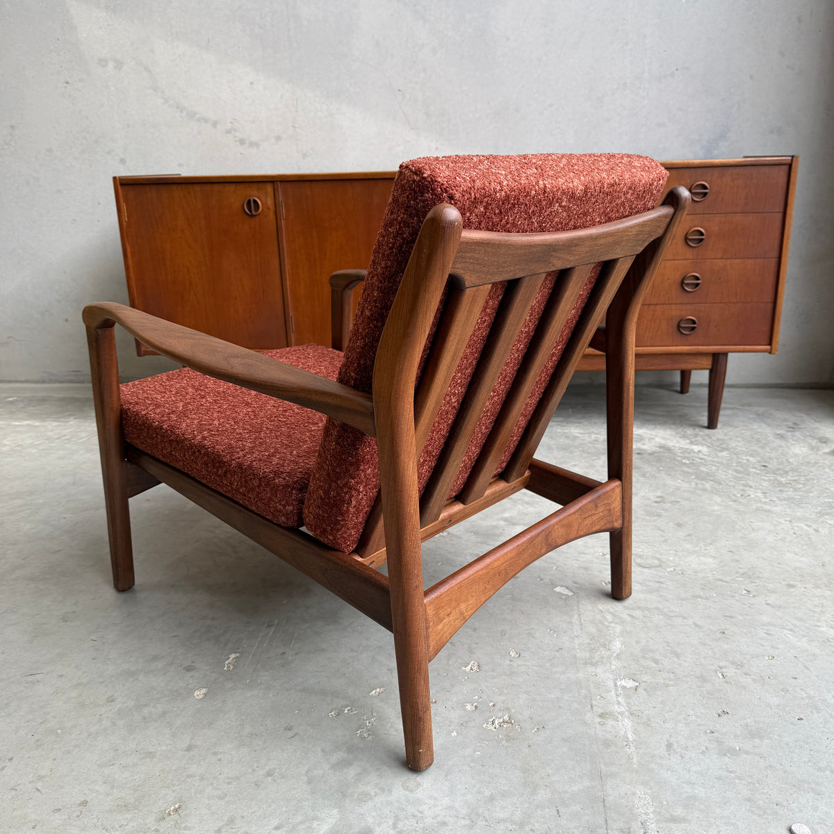 1960S TOOTHILL SOLID AFROMOSIA / TEAK WENTWORTH ARMCHAIR