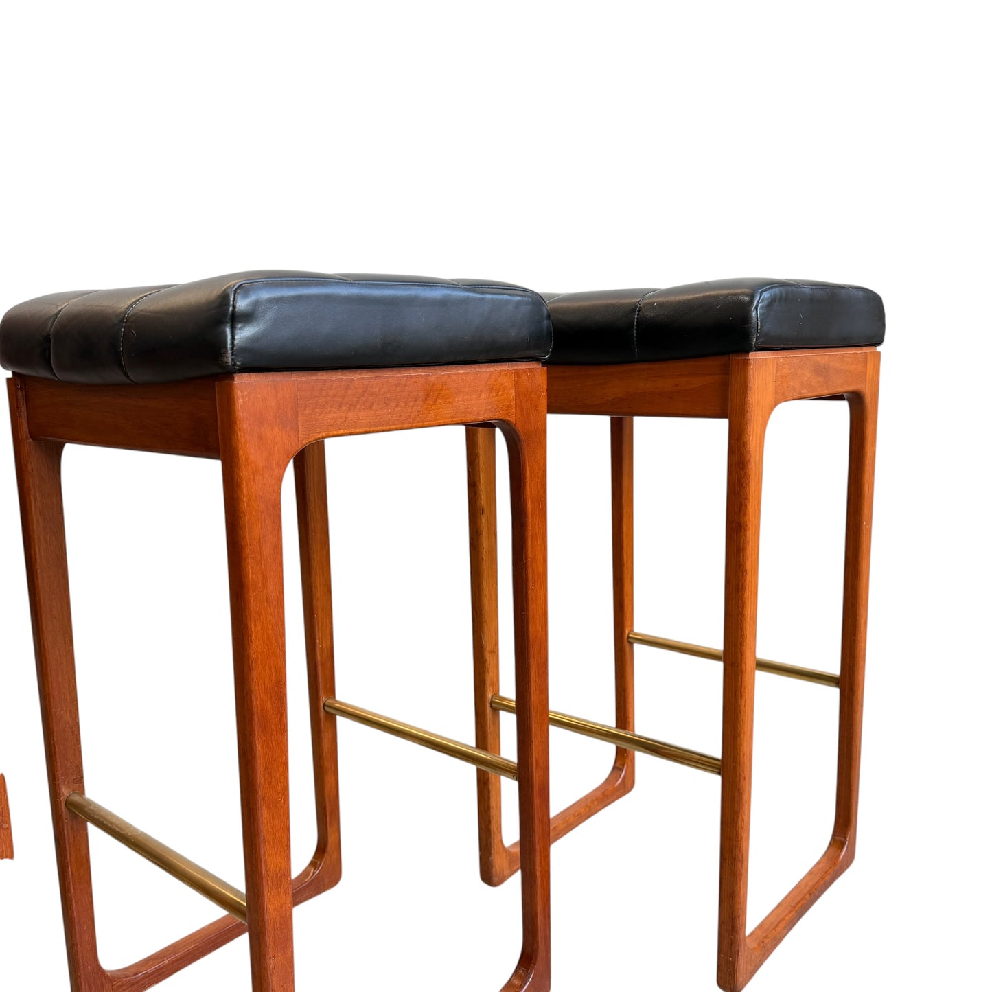 Mid Century Australian 1960s Barstools by Gerald Easden Set of 3 in Black - Bar Height Variant (Revive)