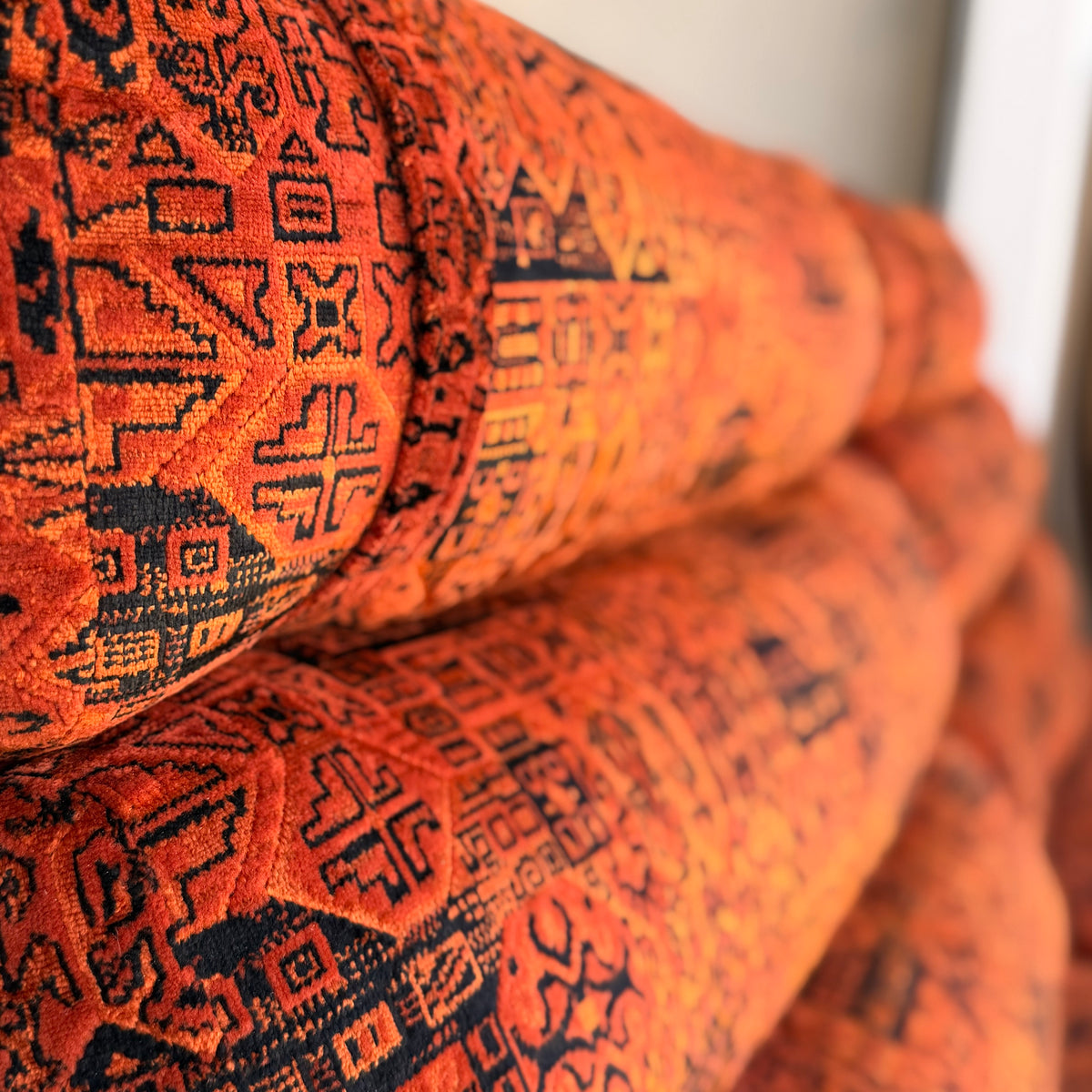 Vintage Tessa T4 Three-Seater Lounge – Burnt Orange Velvet