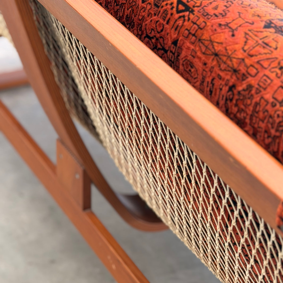 Vintage Tessa T4 Three-Seater Lounge – Burnt Orange Velvet