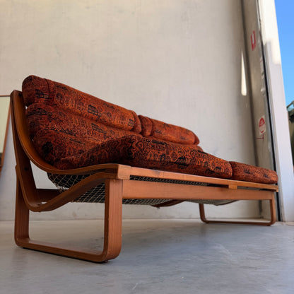 Vintage Tessa T4 Three-Seater Lounge – Burnt Orange Velvet