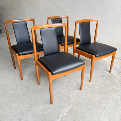 Fully Restored Parker T-Back Number 88 Dining Chairs Set of 4 - Black Vinyl  (Rediscover)