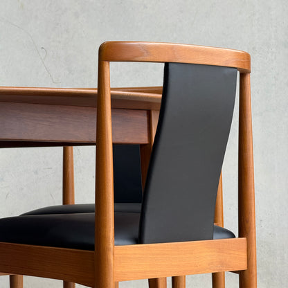 Fully Restored Parker T-Back Number 88 Dining Chairs Set of 4 - Black Vinyl  (Rediscover)