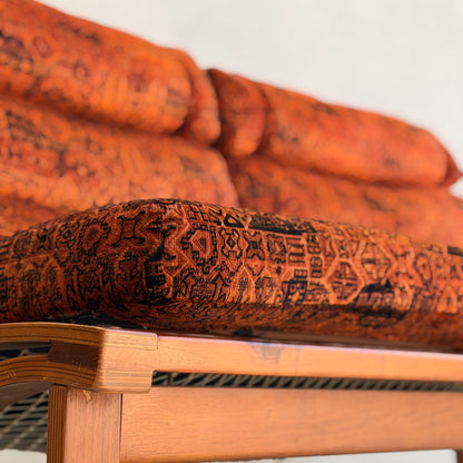 Vintage Tessa T4 Three-Seater Lounge – Burnt Orange Velvet