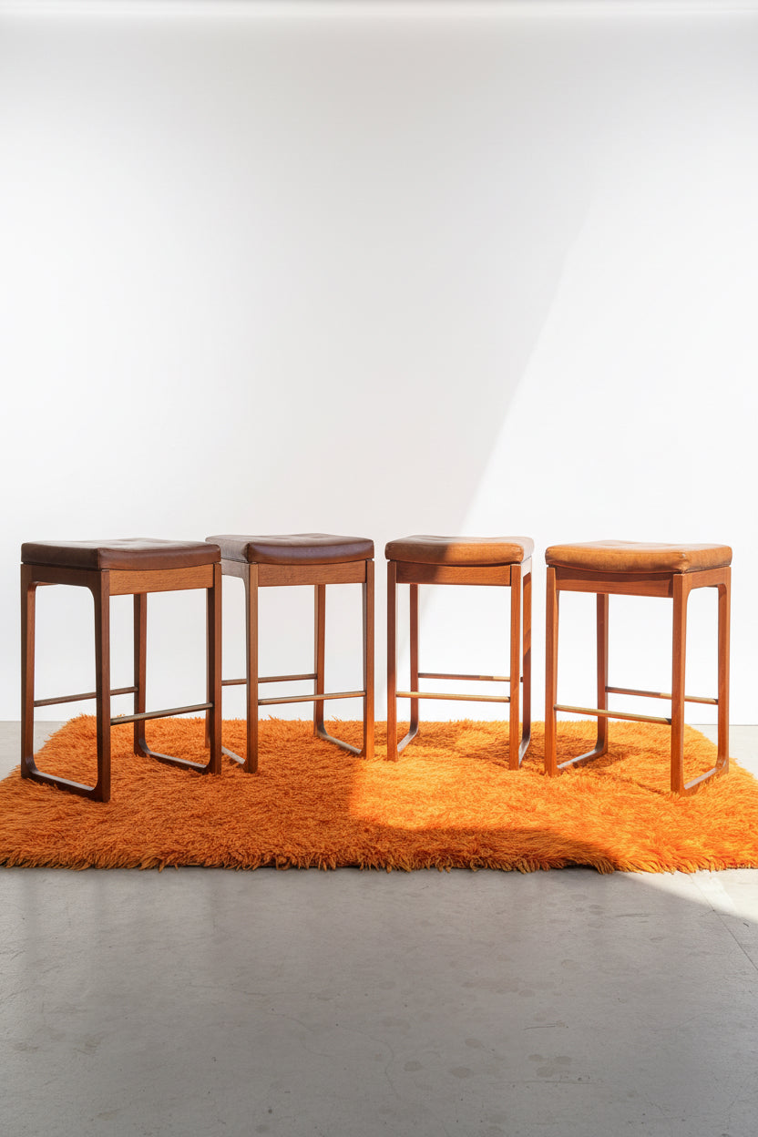 Gerald Module Range Gerald Easden ‘Module’ 1960s Blackwood Bar Stools - Set of 4 (Revive ...