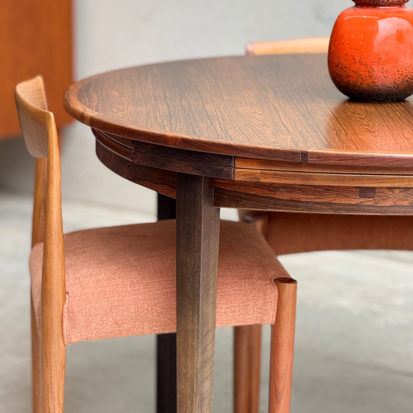 Dyrlund “Flip-Flap” Dining Table – Brazilian Rosewood – Ultra Rare (Revive)